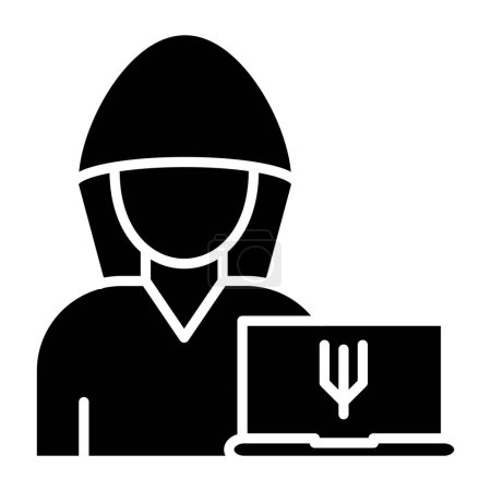 Illustration for Hacker icon, vector illustration simple design - Royalty Free Image