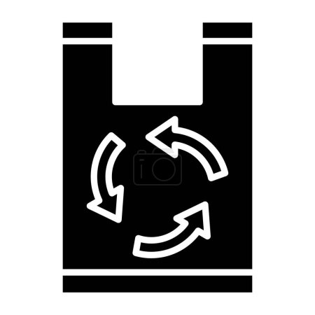 Téléchargez les illustrations : Illustration vectorielle d'une icône de recyclage - en licence libre de droit
