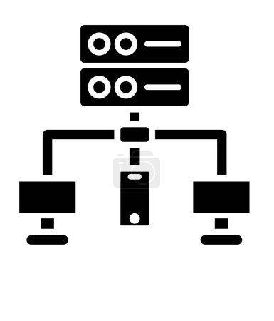 Illustration for Database server icon, vector illustration - Royalty Free Image