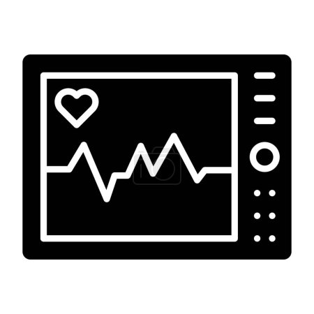 Illustration for Electrocardiogram icon, vector illustration - Royalty Free Image