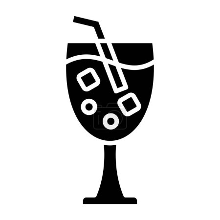Téléchargez les illustrations : Icône de cocktail, illustration vectorielle - en licence libre de droit