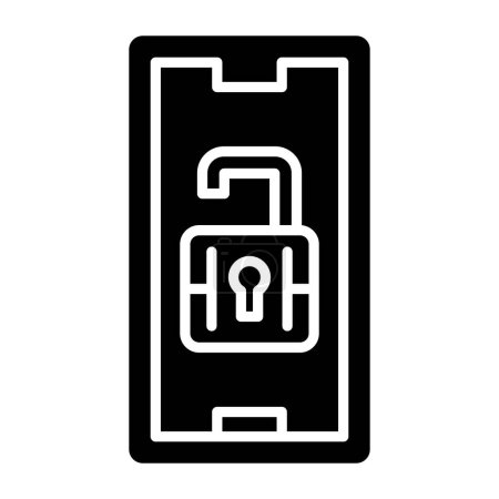 Illustration for Mobile phone security icon - Royalty Free Image
