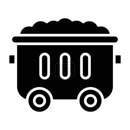 Illustration for Mining cart icon, vector illustration - Royalty Free Image