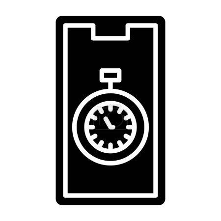 Téléchargez les illustrations : Icône de chronomètre, illustration vectorielle - en licence libre de droit