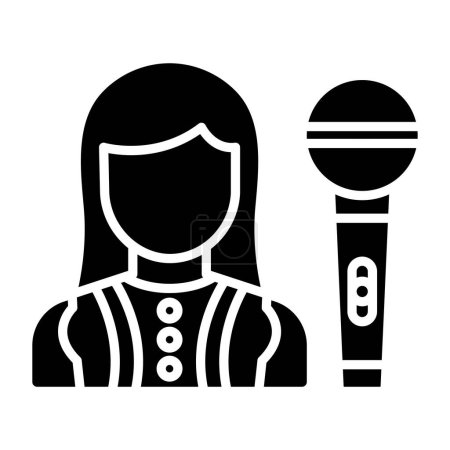 Illustration for Host Female icon, vector illustration - Royalty Free Image