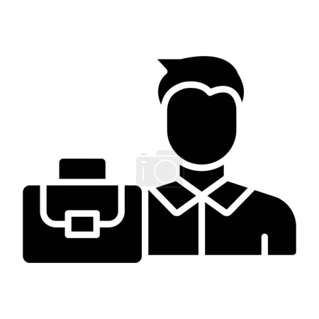 Ilustración de Icono del empleado, ilustración vectorial - Imagen libre de derechos