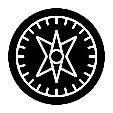 Ilustración de Brújula icono simple, ilustración vectorial - Imagen libre de derechos