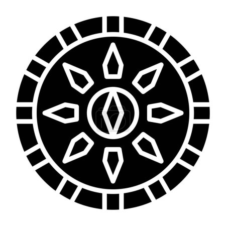 Ilustración de Viking Shield icono simple, ilustración vectorial - Imagen libre de derechos