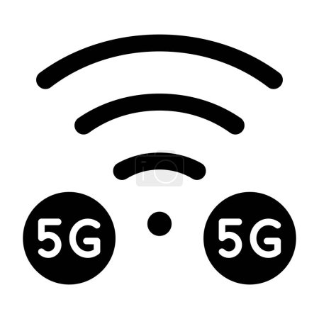 Ilustración de Icono de red 5G, ilustración vectorial diseño simple - Imagen libre de derechos