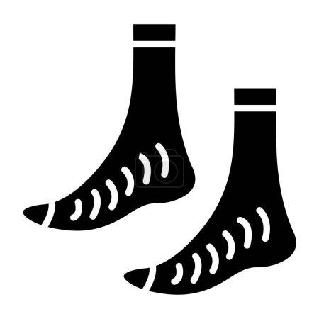 Téléchargez les illustrations : Icône chaussettes, illustration vectorielle design simple - en licence libre de droit