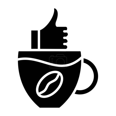 Téléchargez les illustrations : Meilleur café. icône web illustration simple - en licence libre de droit