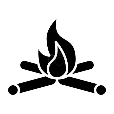 Illustration for Bonfire icon, vector illustration simple design - Royalty Free Image