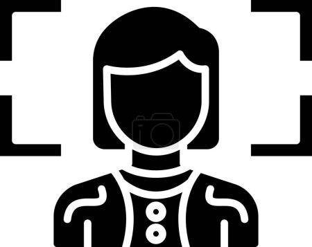 Illustration for Close Up portrait simple icon, vector illustration - Royalty Free Image