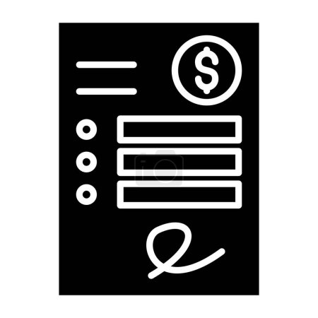 Illustration for Invoice simple icon, vector illustration - Royalty Free Image