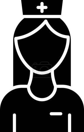 Illustration for Nurse. web icon simple design - Royalty Free Image