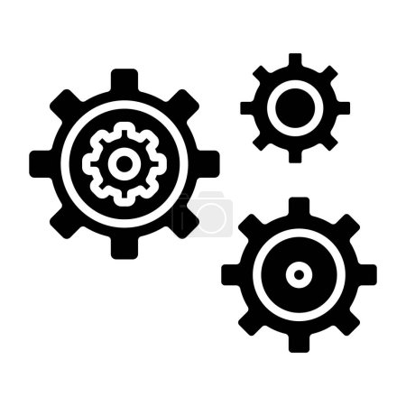Illustration for Gears icon vector illustration - Royalty Free Image