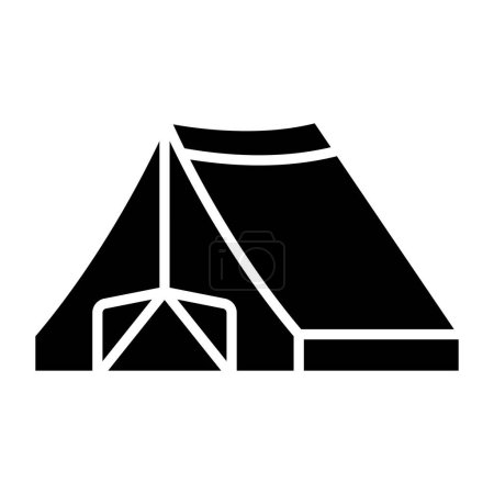 Illustration for Tent icon. simple illustration of camping equipment vector icons for web - Royalty Free Image