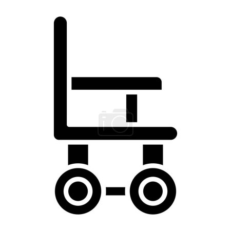 Téléchargez les illustrations : Illustration vectorielle d'icône de fauteuil roulant automatique - en licence libre de droit