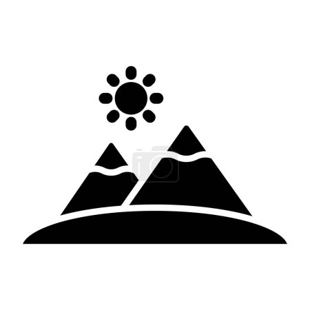 Ilustración de Montañas icono vector aislado sobre fondo blanco - Imagen libre de derechos