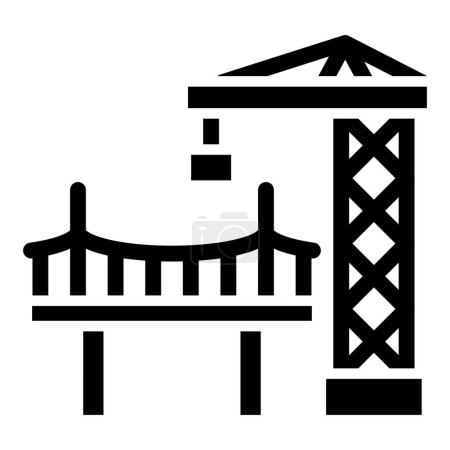 Illustration for Bridge Construction simple icon, vector illustration - Royalty Free Image