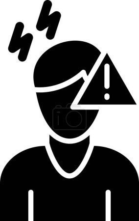 Illustration for Panic Attack simple icon, vector illustration - Royalty Free Image