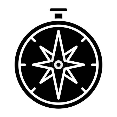 Ilustración de Brújula icono, vector ilustración diseño simple - Imagen libre de derechos