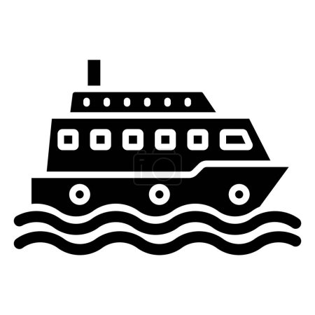 Ilustración de Barco de ferry. icono web ilustración simple - Imagen libre de derechos