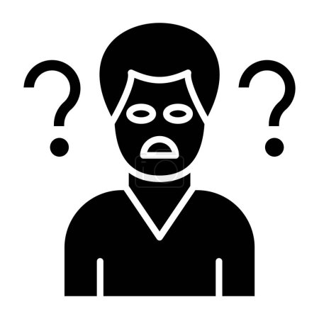 Illustration for Confused icon, vector illustration simple design - Royalty Free Image