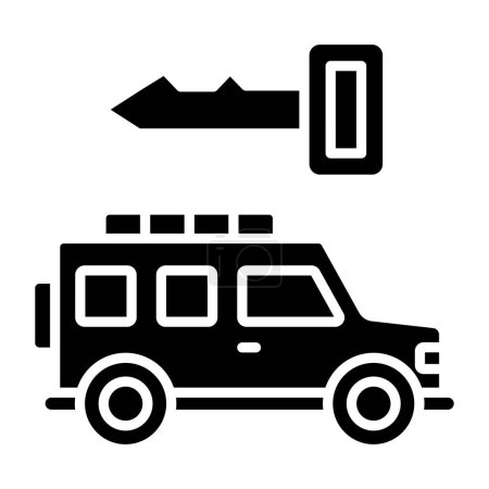 Illustration for Car Rental. web icon simple illustration - Royalty Free Image