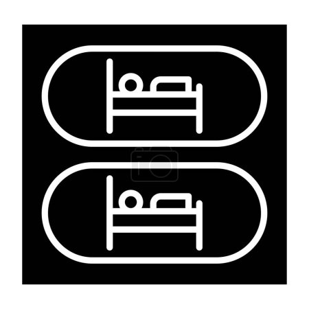 Illustration for Capsule Hotel icon, vector illustration - Royalty Free Image