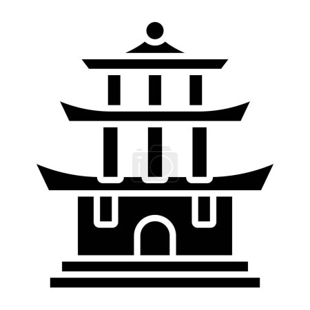 Ilustración de Icono de pagoda, ilustración vectorial - Imagen libre de derechos