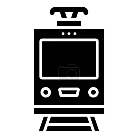 Illustration for Tramcar icon vector illustration - Royalty Free Image
