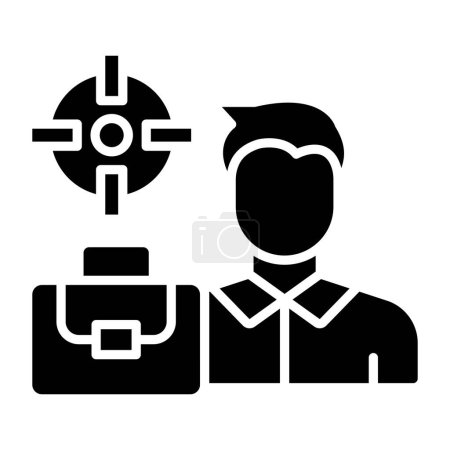 Illustration for Career Goal simple icon, vector illustration - Royalty Free Image