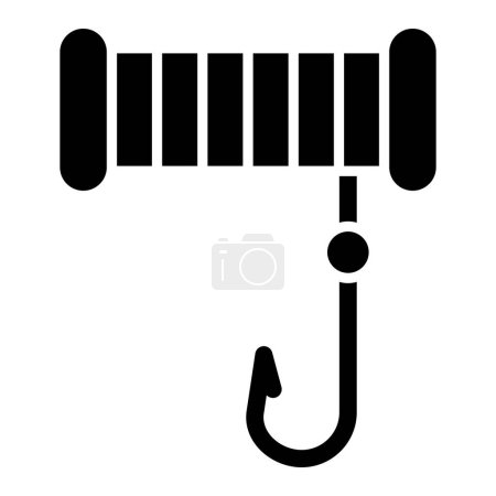 Illustration for Fishing Line and Hook simple icon, vector illustration - Royalty Free Image