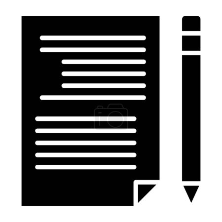 Illustration for Writing simple icon, vector illustration - Royalty Free Image