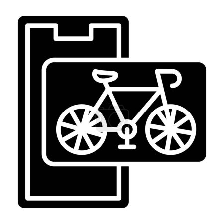 Illustration for Cycling simple icon, vector illustration - Royalty Free Image