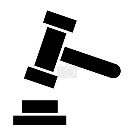 Illustration for Gavel simple icon, vector illustration - Royalty Free Image