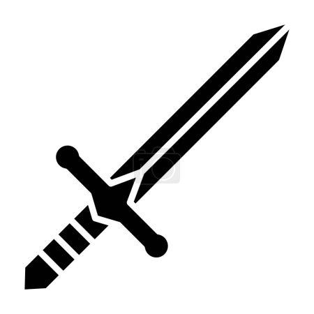 Téléchargez les illustrations : Épée. icône web illustration simple - en licence libre de droit