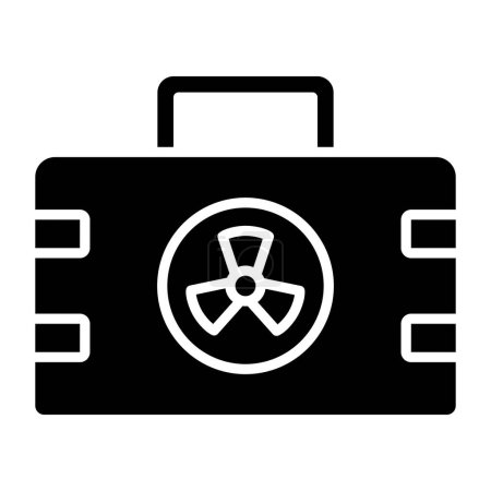 Illustration for Nuclear  briefcase. web icon simple design - Royalty Free Image