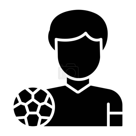 Ilustración de Fútbol jugador icono vector ilustración - Imagen libre de derechos