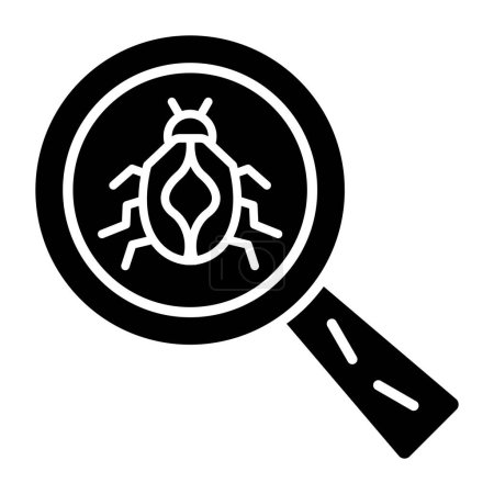 Illustration for Magnifying glass icon. outline virus search vector illustration symbol - Royalty Free Image