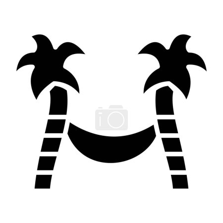 Illustration for Palm tree icon. simple illustration of palms vector icons for web - Royalty Free Image