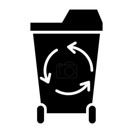 Ilustración de Icono de cubo de basura. esquema ilustración de los iconos vectoriales de la papelera de reciclaje para el diseño web - Imagen libre de derechos