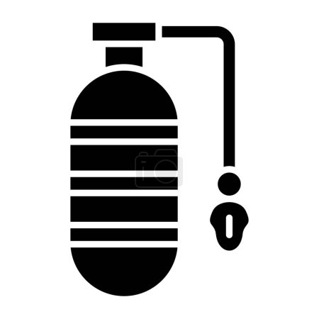 Téléchargez les illustrations : Icône de réservoir d'eau de plongée, illustration vectorielle - en licence libre de droit