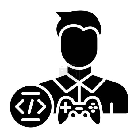 Ilustración de Desarrollador del juego. icono web ilustración simple - Imagen libre de derechos