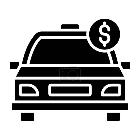 Ilustración de Car insurance icon. outline illustration of taxi vehicle vector icons for web - Imagen libre de derechos