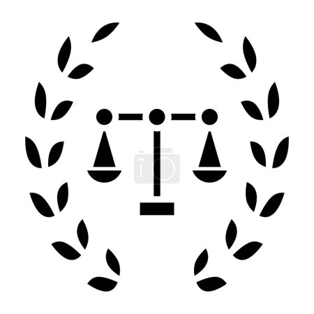 Ilustración de Vector ilustración de la ley y la justicia signo. colección de árbol y naturaleza símbolo de stock para la web. - Imagen libre de derechos