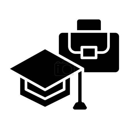 Illustration for Graduation cap icon vector. education and learning sign. isolated contour symbol illustration - Royalty Free Image