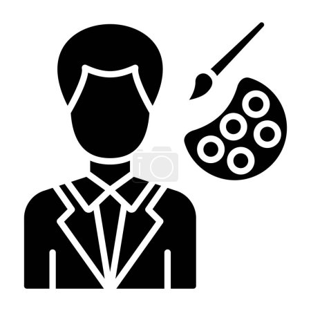 Illustration for Artist Male. web icon simple design - Royalty Free Image