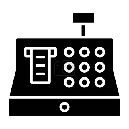 Ilustración de Caja registradora. icono web ilustración simple - Imagen libre de derechos